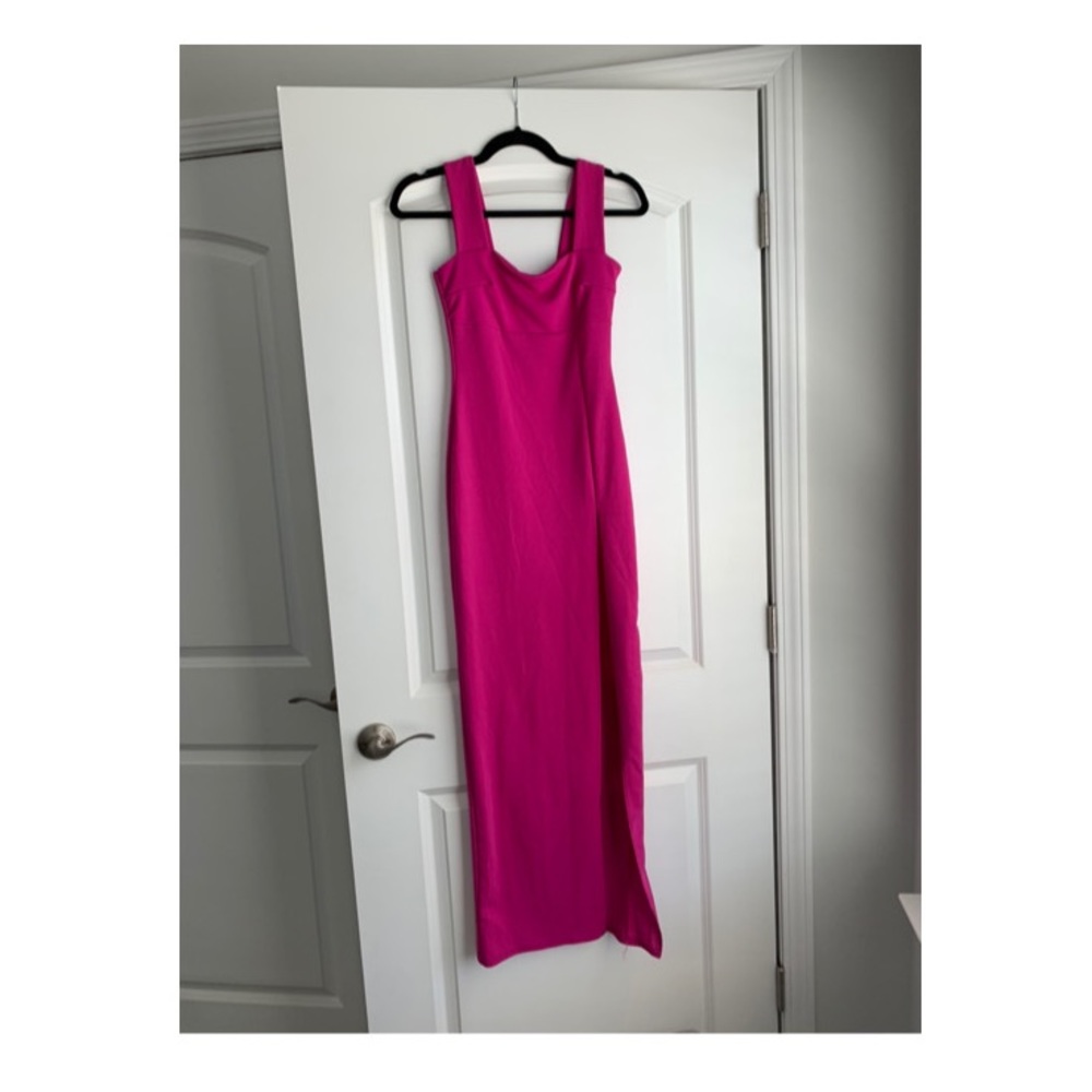 Nasty Gal Pink Floor Length Dress